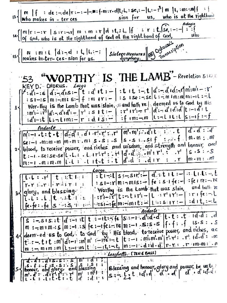 Worthy Is The Lamb PDF | PDF