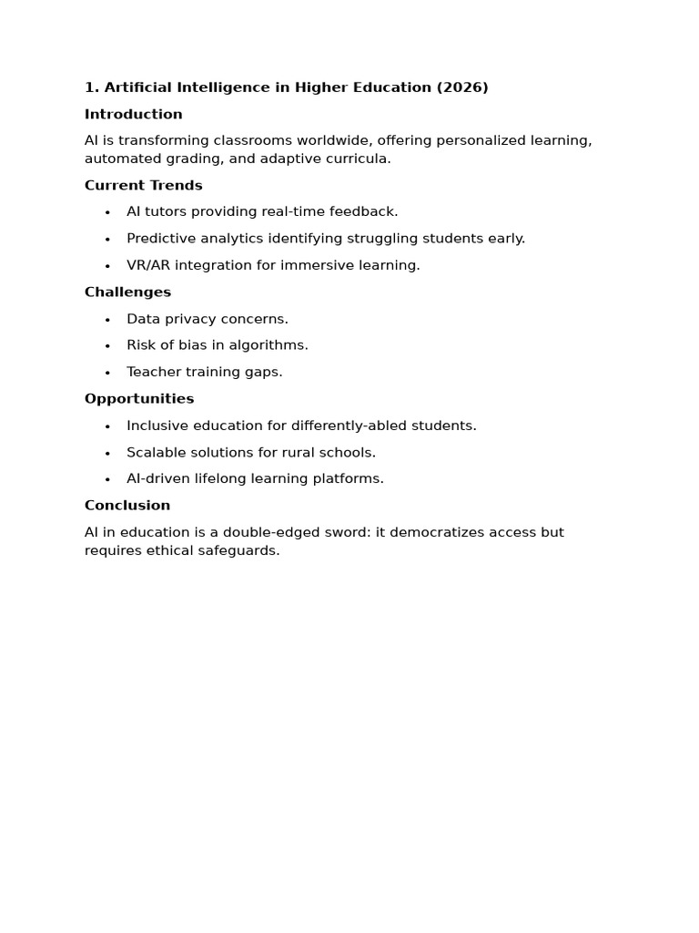 AI in Higher Education | PDF | Artificial Intelligence | Intelligence ...