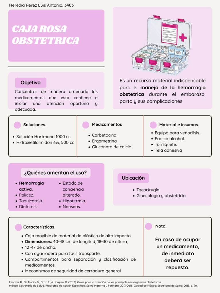 Caja Rosa Obstetrica | PDF | Especialidades Medicas | Salud maternal