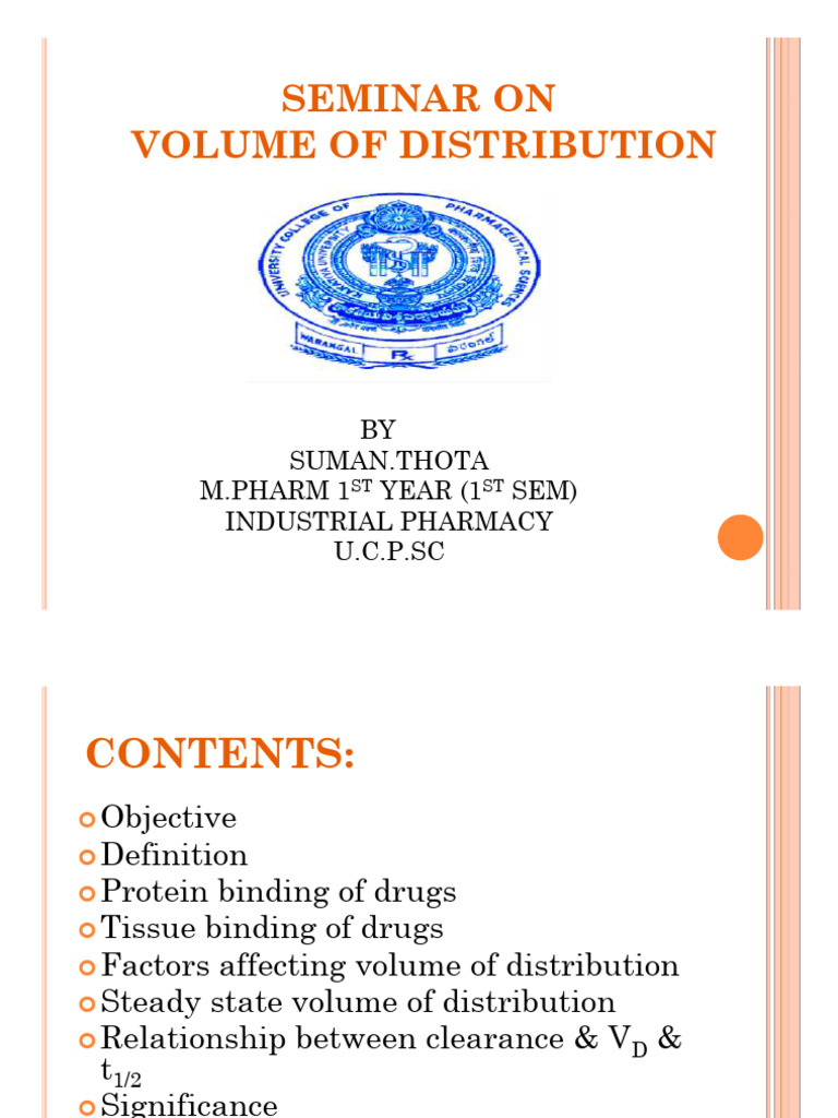 Volume of Distribution | PDF