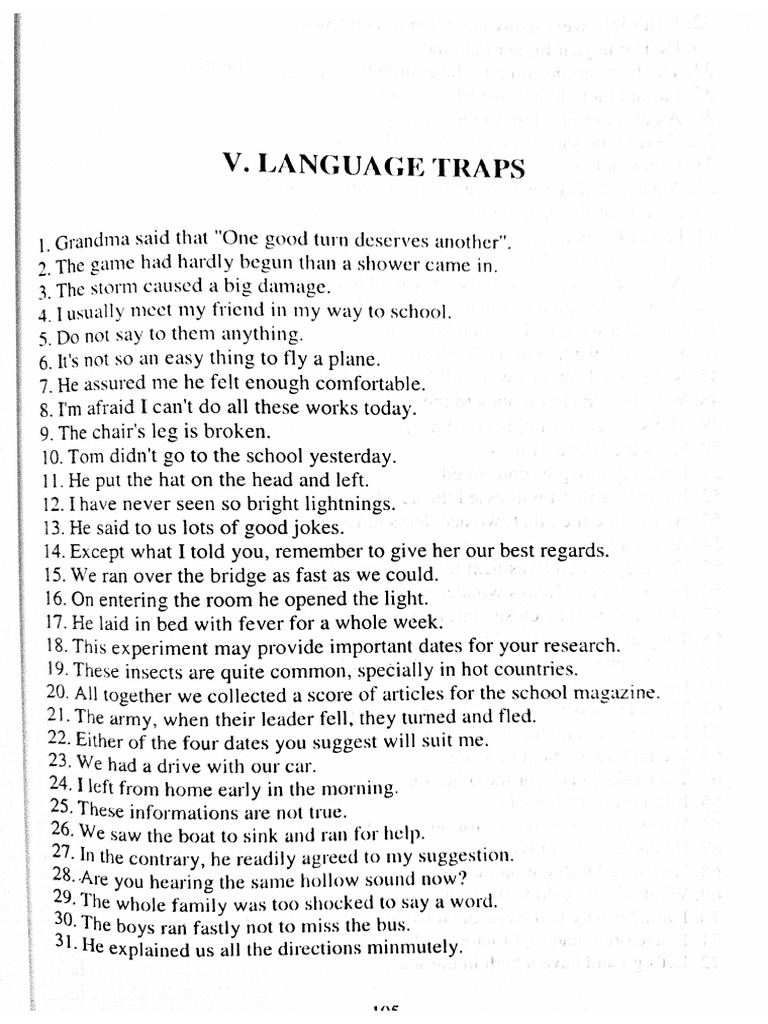 Language Traps | PDF