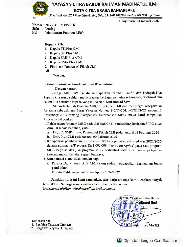 Pelaksanaan Program MBG | PDF
