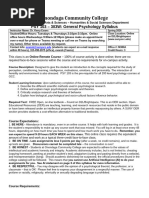 Intro to Psychology Syllabus 2025 | PDF | Mental Disorder | Stress ...