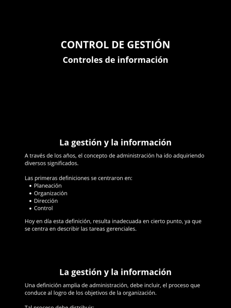 Controles de Información | PDF | Conocimiento administrativo ...