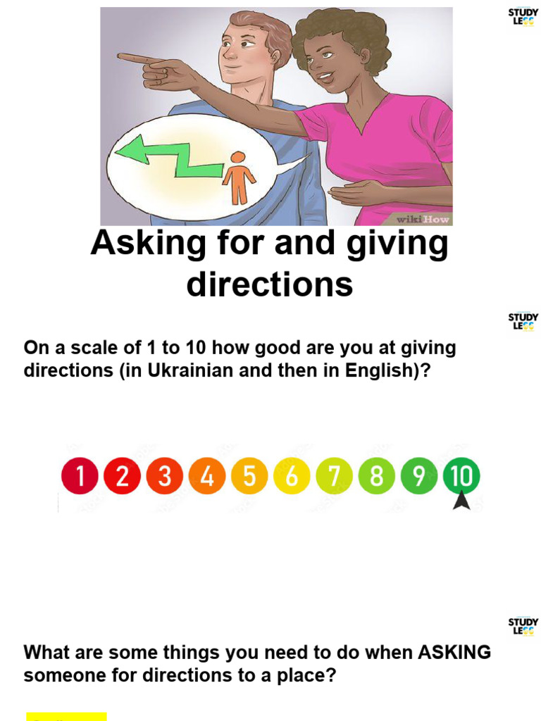 Asking For and Giving Directions | PDF