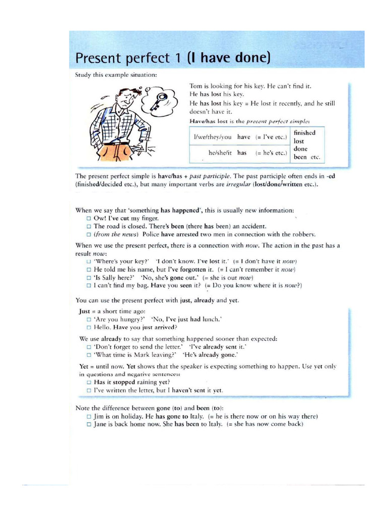 Explanation Present Perfect | PDF
