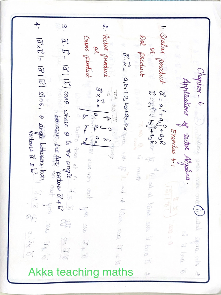 12th Maths Chapter 6 Formula PDF | PDF