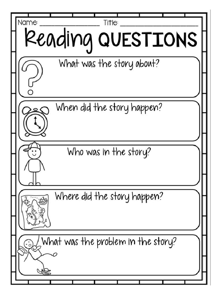 Comprehension Questions Template | PDF