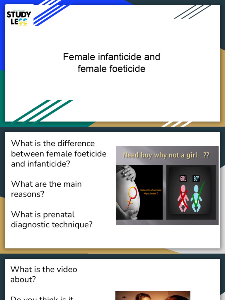Female Infanticide and Female Foeticide | PDF