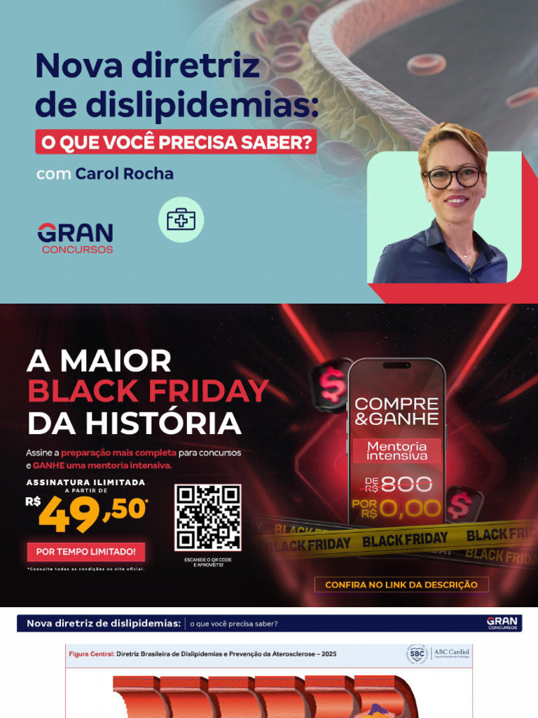 Nova Diretriz de Dislipidemias o Que Você Precisa Saber - Carol Rocha | PDF