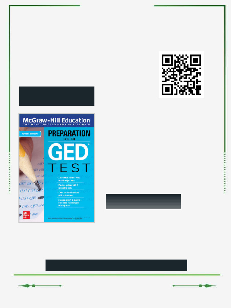 McGraw-Hill Education Preparation For The GED Test 4th Edition Mcgraw ...