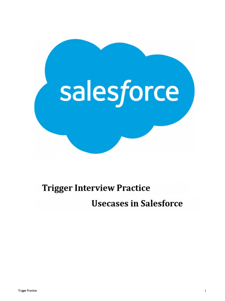 Trigger Interview Practice Use Cases in Salesforce 1749035119 | PDF ...