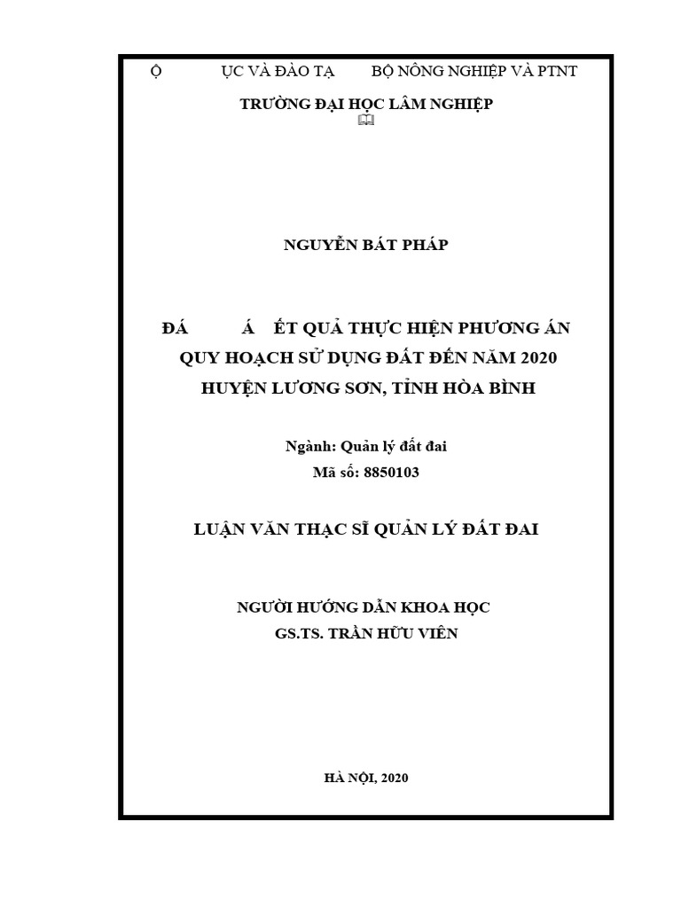 Luan Van Thac Si Quan Ly Dat Dai 2 | PDF