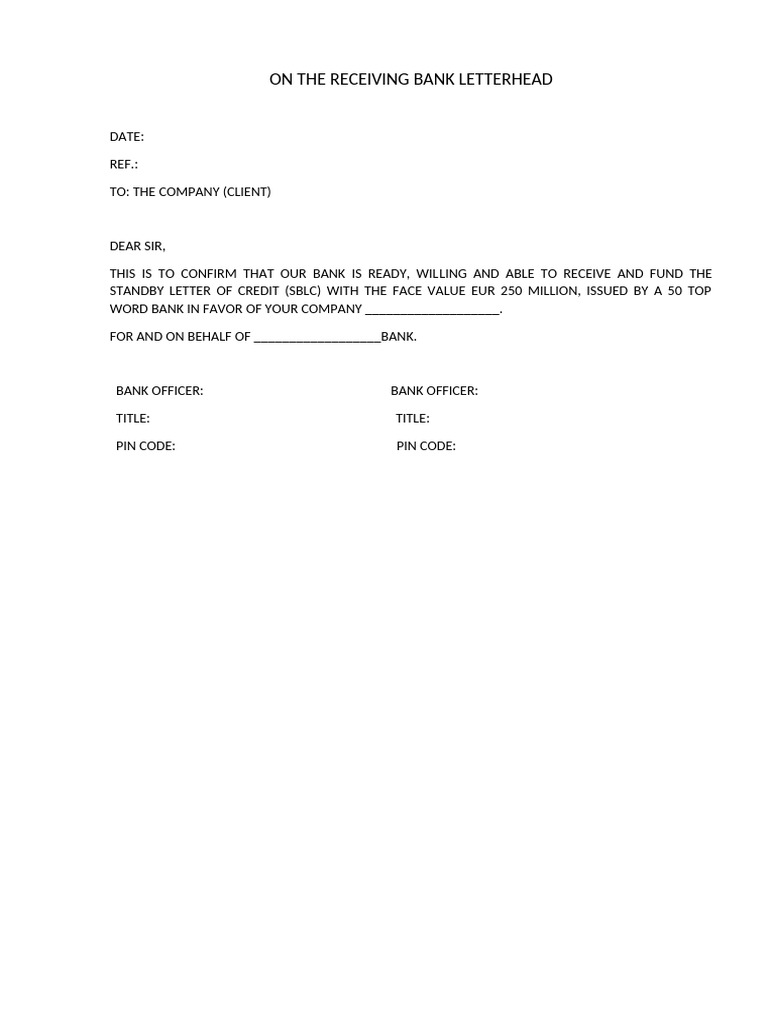 Bank RWA Letter | PDF