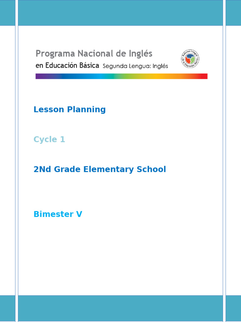 2ND Grade Bim V Lesson Plan MD | PDF | Information | Human Communication