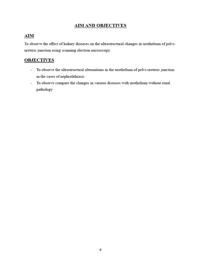 Aim and Objectives | PDF