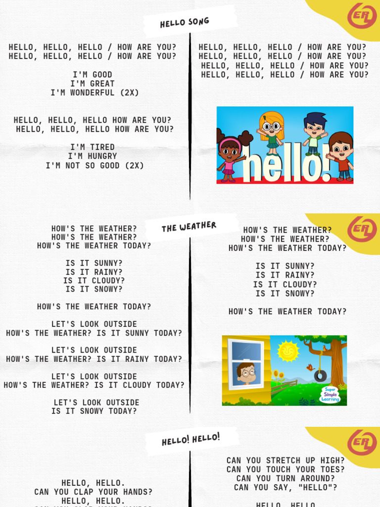 English Class Chants | PDF
