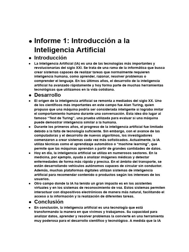 Informe 2_ Impacto de La Inteligencia Artificial en La Sociedad (1 ...
