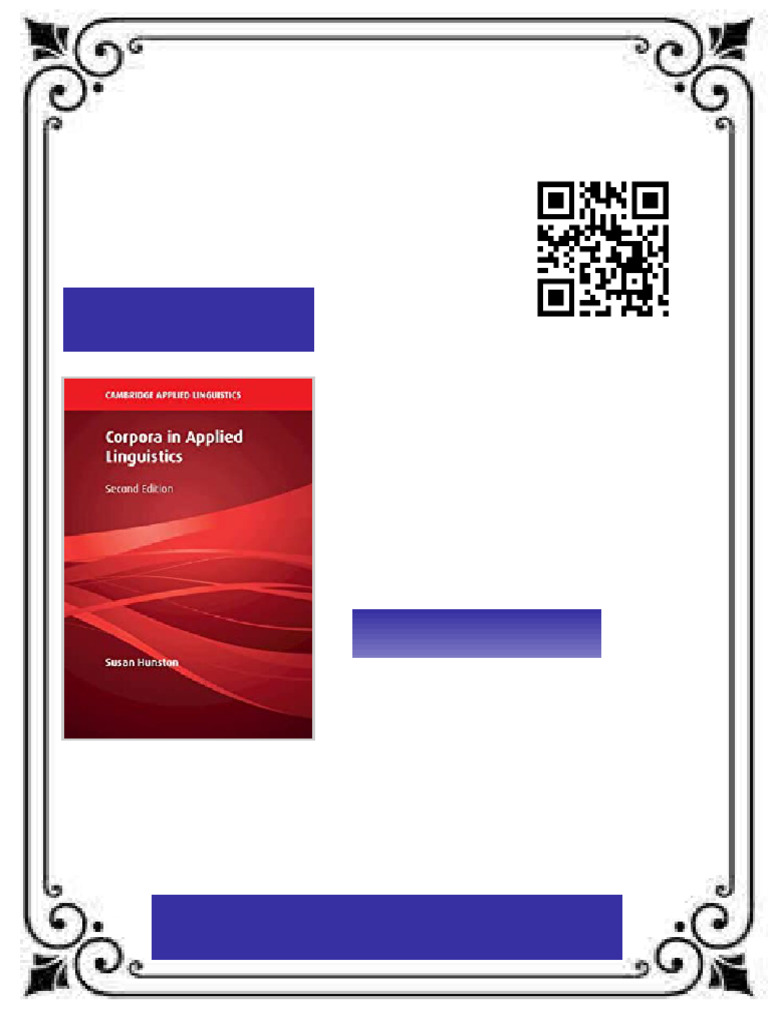 Corpora in Applied Linguistics Second Edition Susan Hunston Ebook ...