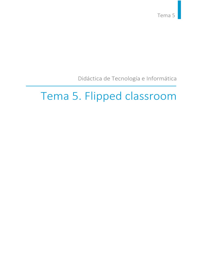 D Tema5.Flipped Classroom | PDF | Enseñando | Aprendizaje