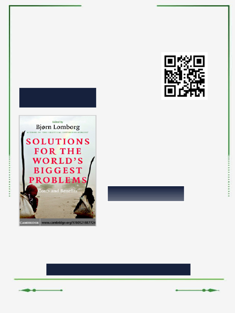 Solutions For The World S Biggest Problems Costs and Benefits Lomborg ...