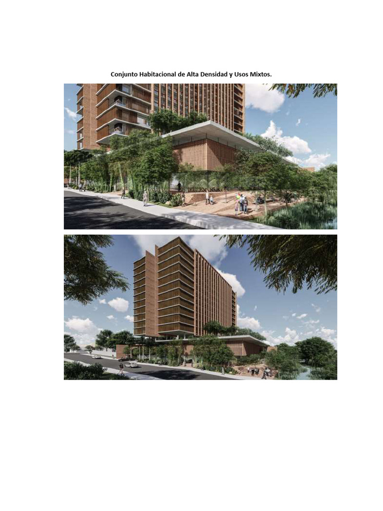 Conjunto Habitacional de Alta Densidad y Usos Mixtos | PDF