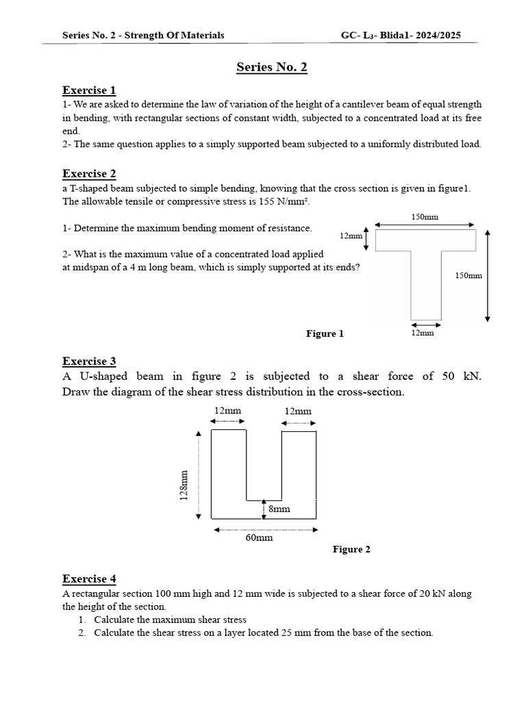 Séries No 2 | PDF | Bending | Beam (Structure)