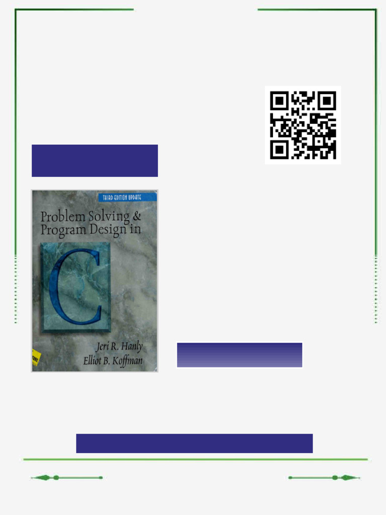 Problem Solving and Program Design in C 3rd Edition by Jeri Hanly ...