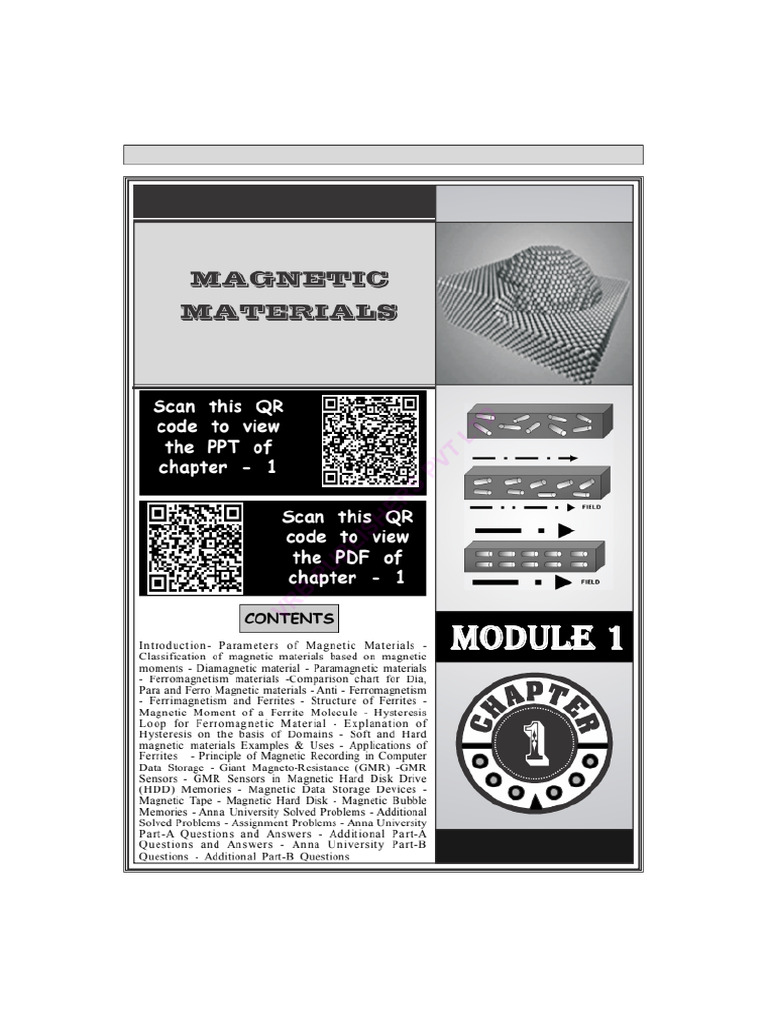 Chapter 1 Magnetic Materials | PDF