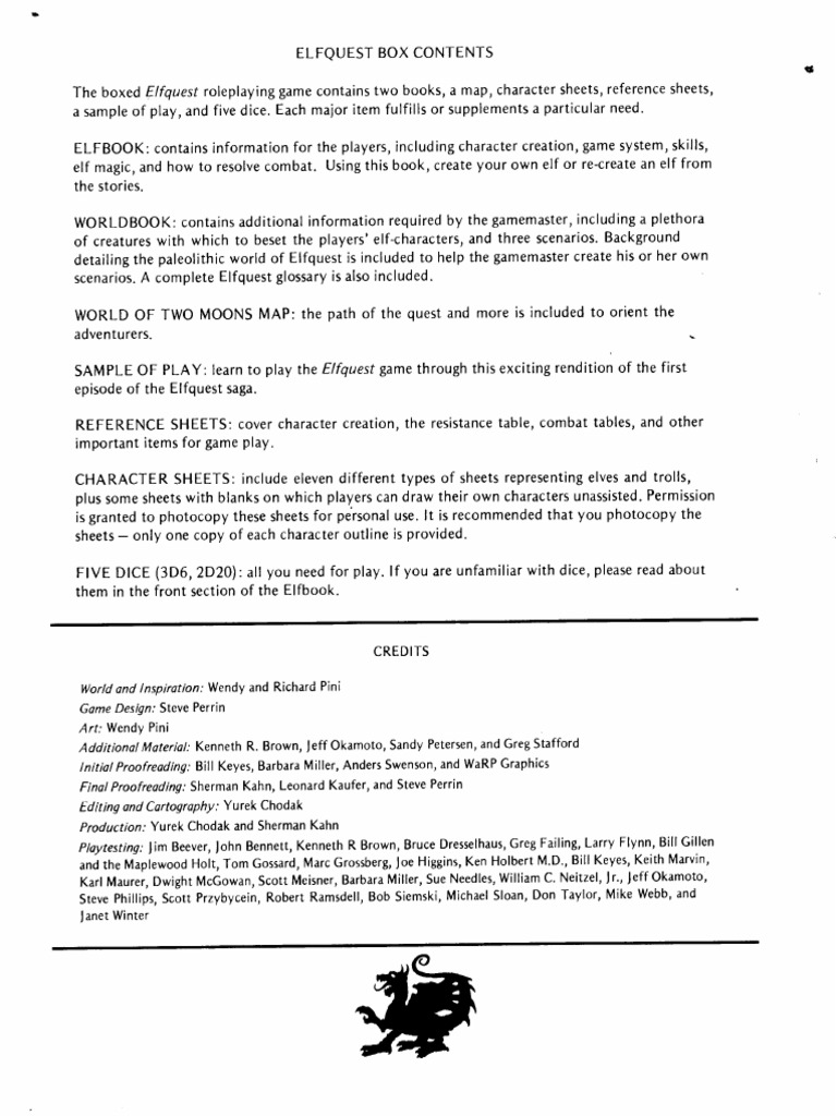 ElfQuest RPG Boxset | PDF