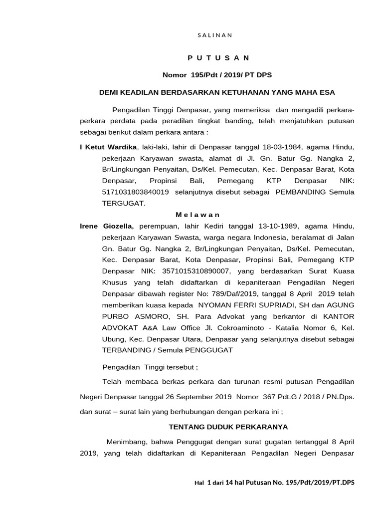 CTH Put Pdt. Diperbaiki Cerai | PDF