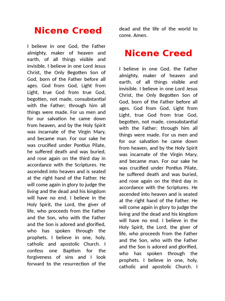 Nicene Creed | PDF