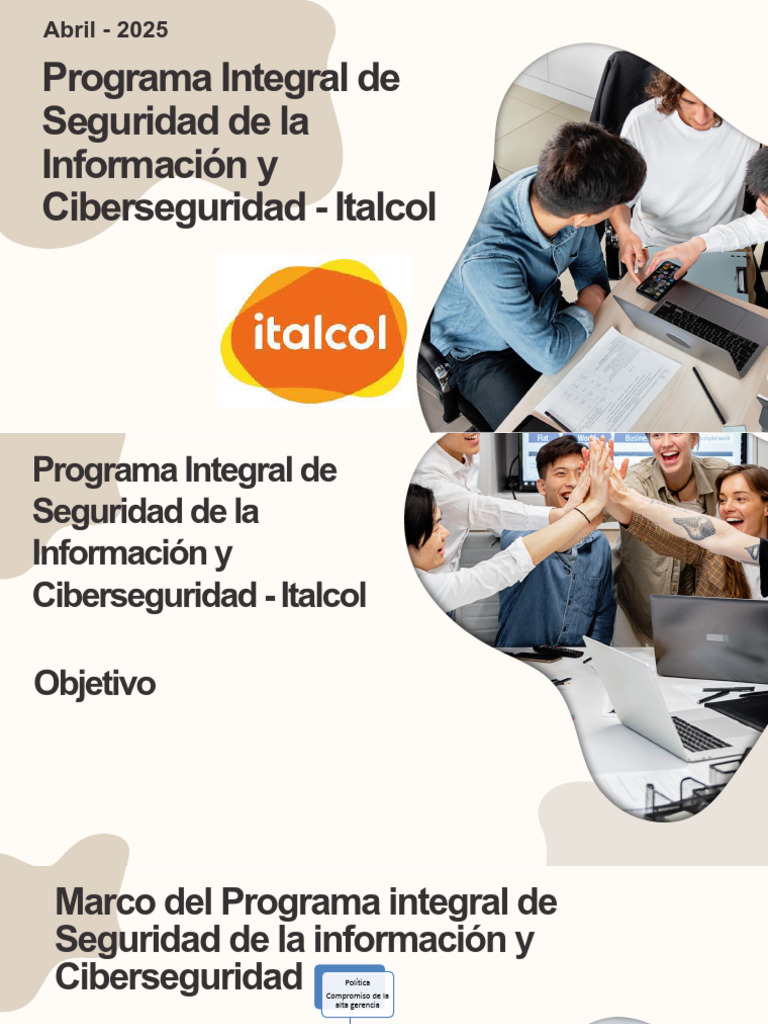 Programa de Seguridad de la informacion y Ciberseguridad - ITALCOL ...