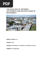 Impact of Phomolong Settlement in Mamelodi | PDF | Economies