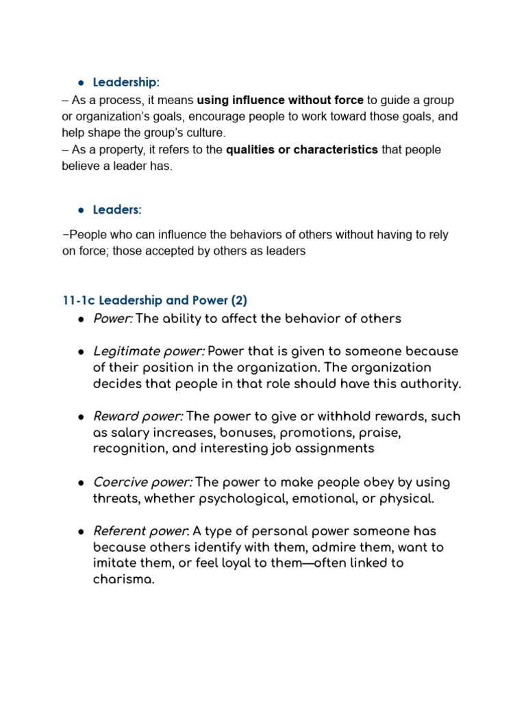 Leadership and Influence Processes | PDF | Leadership | Social Psychology