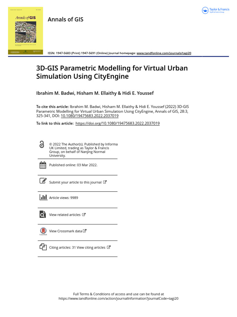 3D-GIS Parametric Modelling For Virtual Urban Simulation Using ...