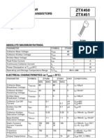 High-power silicon transistors specification sheet