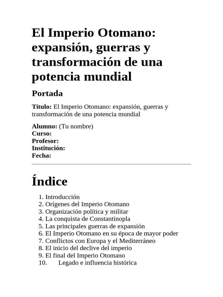 Imperio de Tres Continentes - Guerras y Poder Del Imperio Otomano | PDF ...