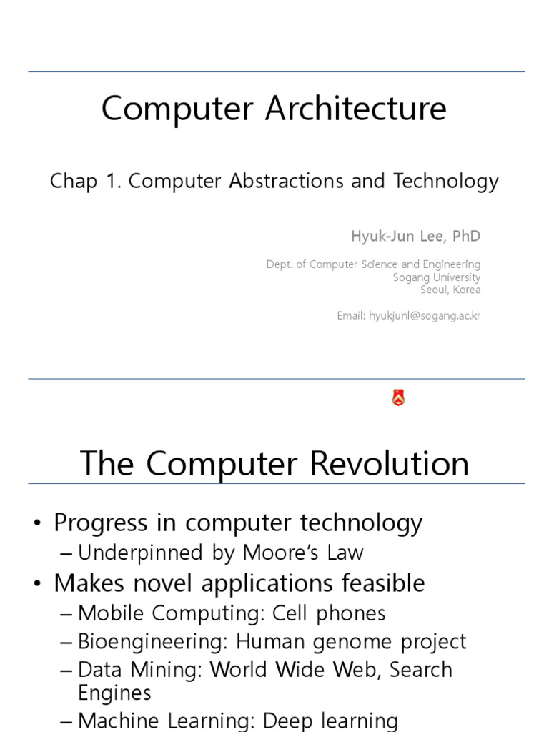 Chapter 1 Computer Abstractions and Technology | PDF | Central ...