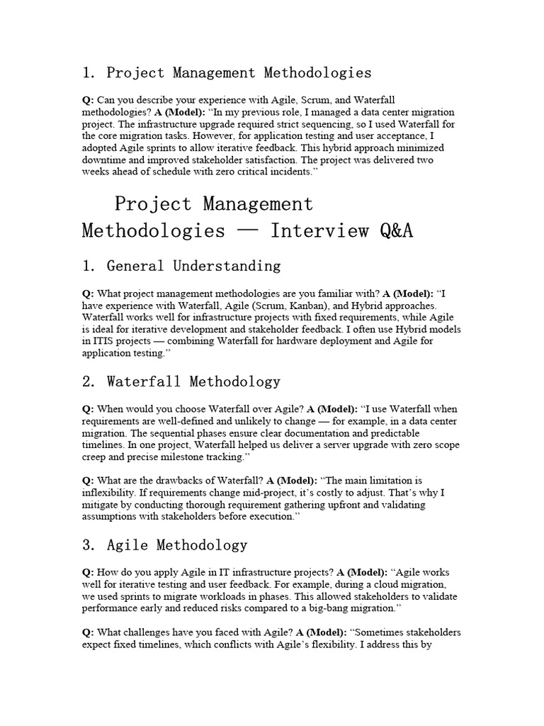 Interview Questions | PDF | Agile Software Development | Systems ...