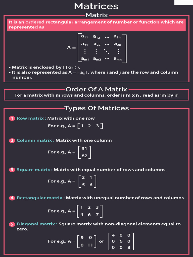 10 Types of Matrices | PDF