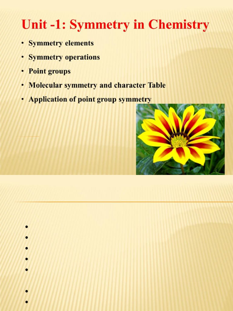 Lecture (Symmetry) | PDF | Molecular Orbital | Rotation