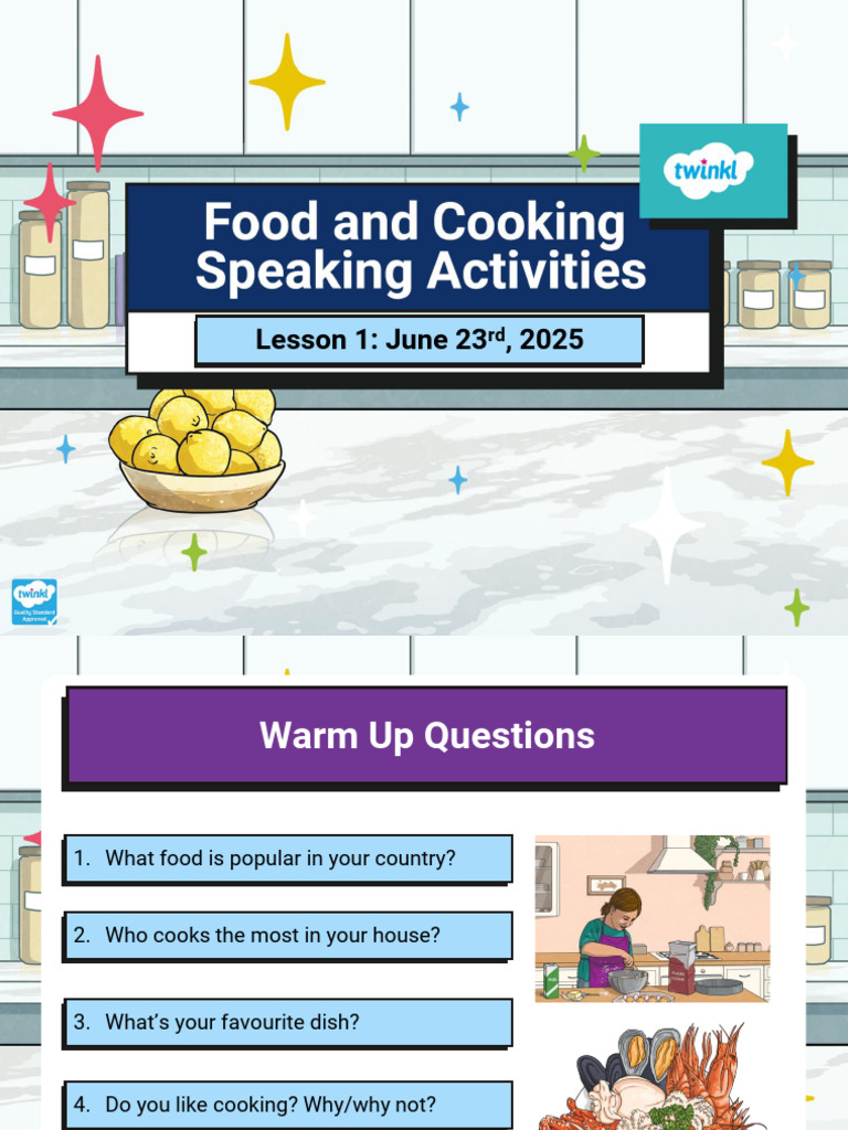 Lesson 1 Food and Cooking Speaking 2025 | PDF | Pancake | Sauce