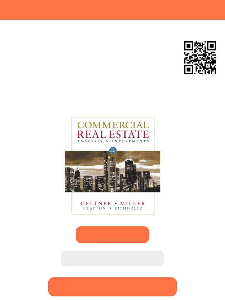 Commercial Real Estate Analysis Investments 2nd Ed Edition Geltner ...