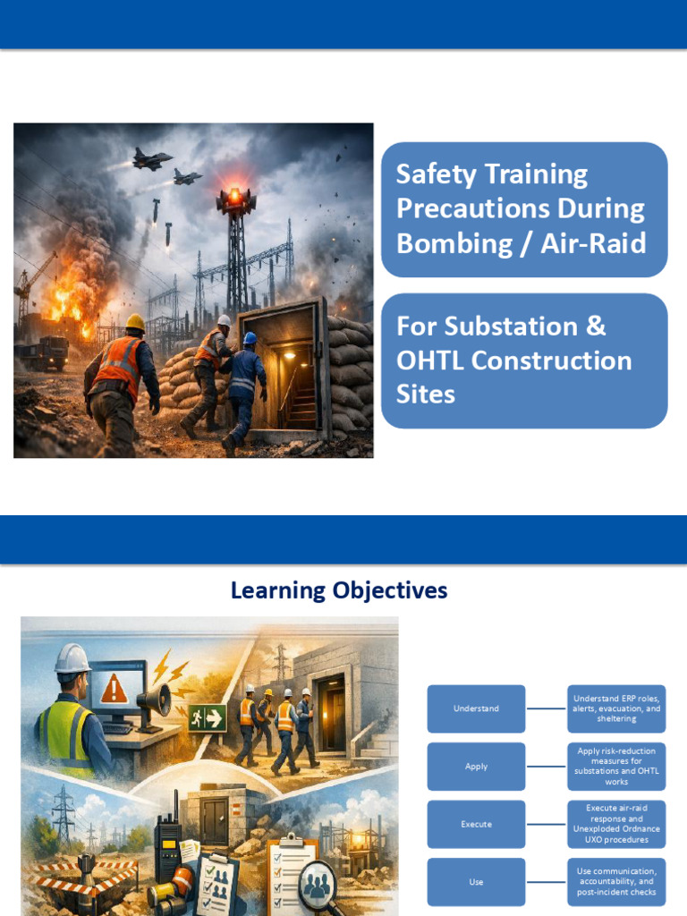 Safety Precautions Training During Bombing or Air Raid | PDF ...