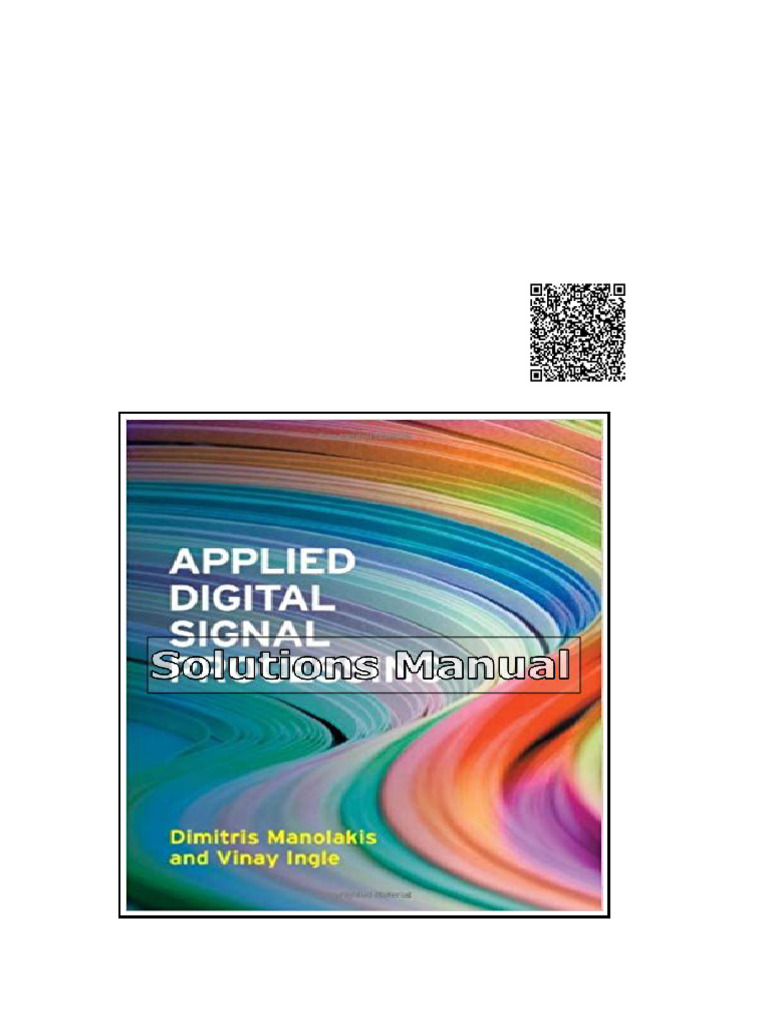 Applied Digital Signal Processing 1st Edition Manolakis Solutions Manual | PDF | Computer ...