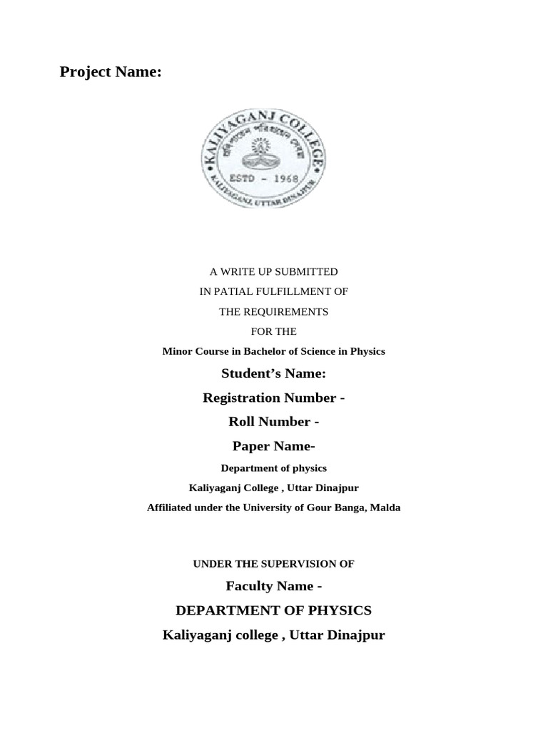 Project Coverpage | PDF