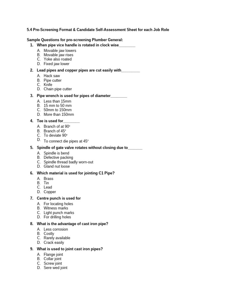 3Pre-Screening Test | PDF