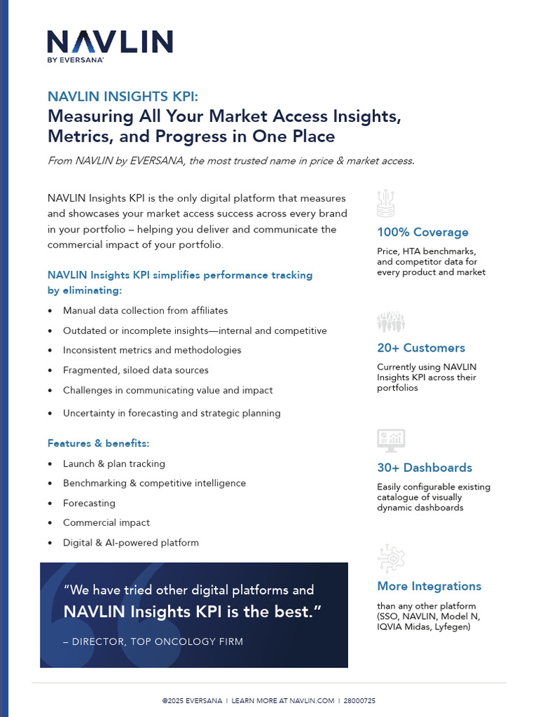 Navlin Insights Kpi Sell-Sheet LTR Eversana | PDF | Performance ...