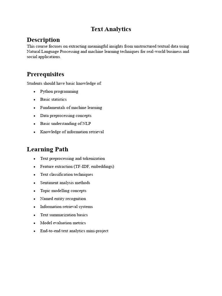 Text Analytics | PDF